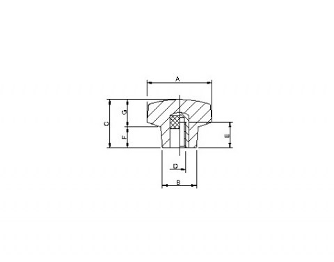 Sterngriff VBX - Technische Zeichnung | Kuala Kunststofftechnik GmbH